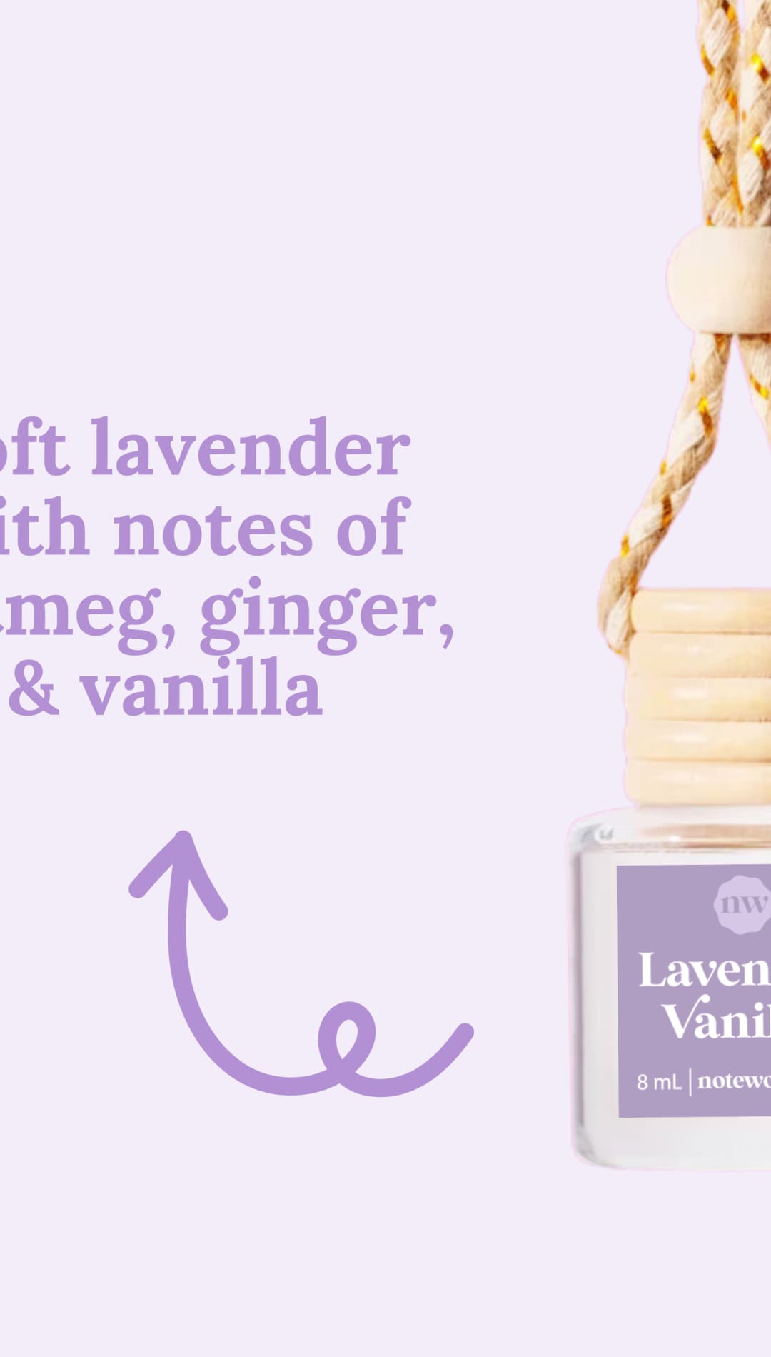 Lavender vanilla car air freshener.