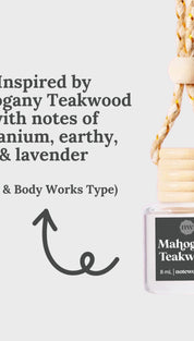 Mahogany Teakwood car air freshener.