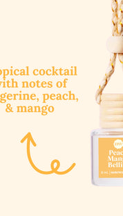 Peach Mango Bellini car air freshener.