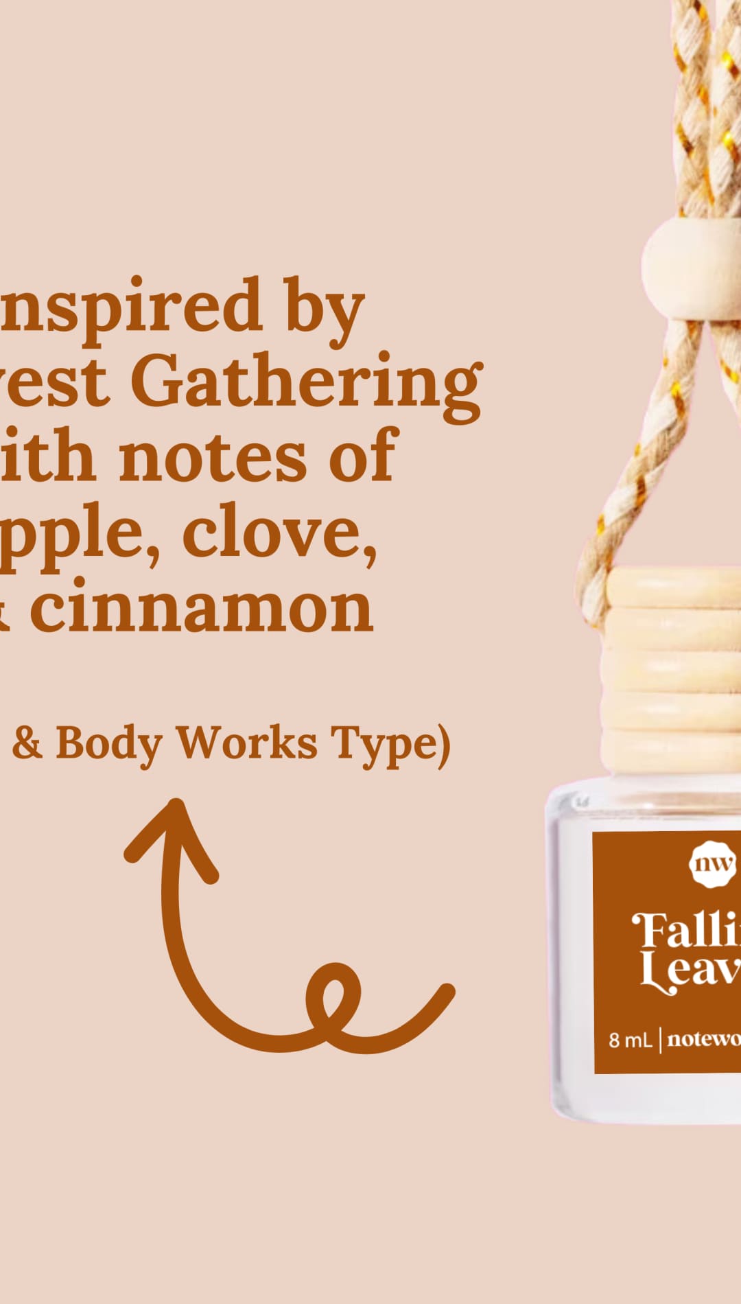 Bath & body works falling leaves necklace fragrance bottle.