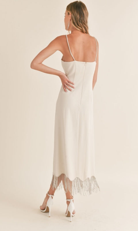 Carrie Beaded Hem Dress - Dress