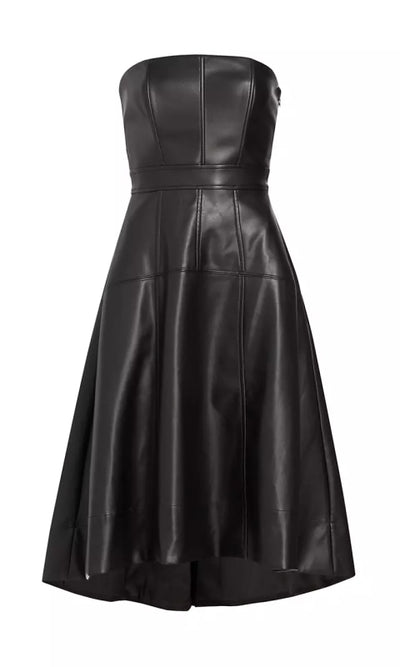 Carrie Faux Leather Bustier Dress - 180 Dresses