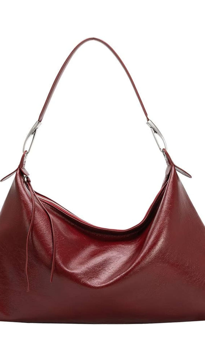 Charlie Cranberry Recycled Vegan Shoulder Bag