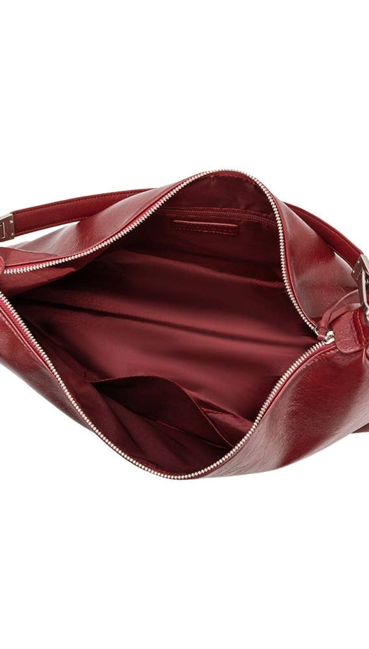 Charlie Cranberry Recycled Vegan Shoulder Bag