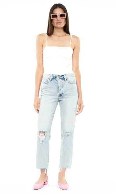 Charlie High-Rise Straight Jeans - Hysteria - Bottom