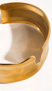 Clyde 18K Gold Non-Tarnish Abstract Bold Bangle - Yellow Gold - 260 Jewelry