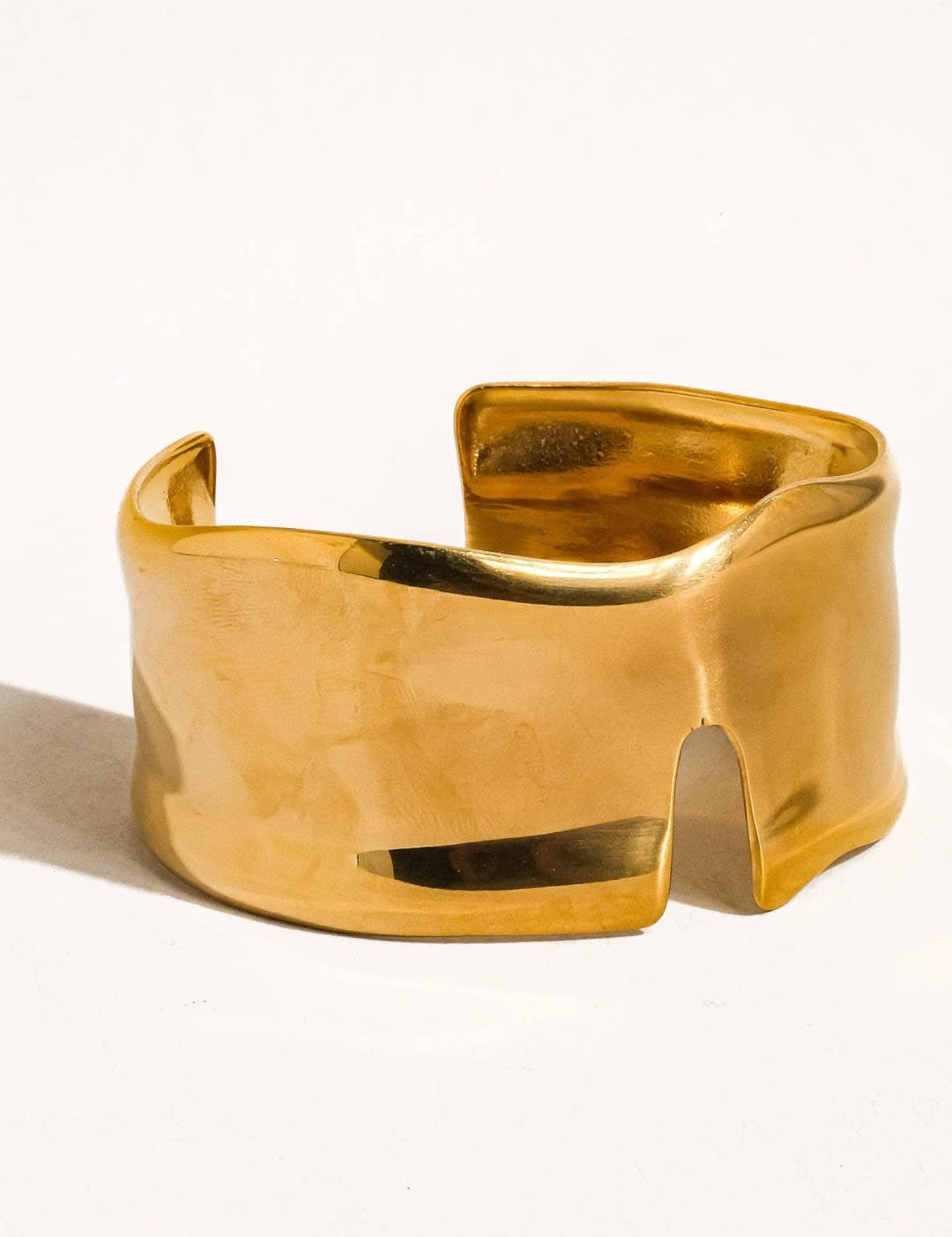 Clyde 18K Gold Non-Tarnish Abstract Bold Bangle - Yellow Gold - 260 Jewelry