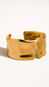 Clyde 18K Gold Non-Tarnish Abstract Bold Bangle