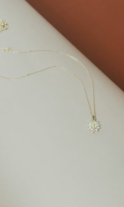 CZ Virgin Mary Necklace - Jewelry