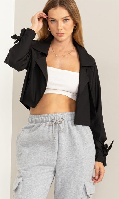 Dani Cropped Trench Jacket - 170 Jackets/Outerwear