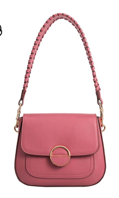 Darlene Recycled Vegan Shoulder Bag - Pink - Handbags
