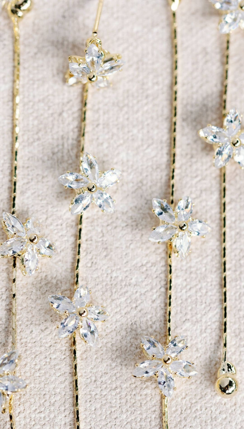 Diamond Daisy Gold Duster Drop Earrings - 260 Jewelry