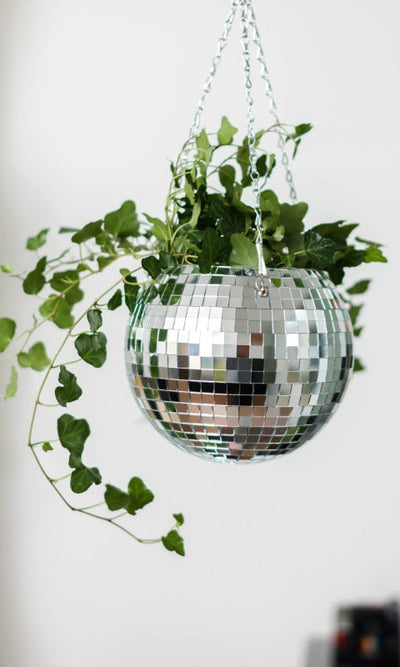 Disco Ball Hanging Planter (8in) - GIFT