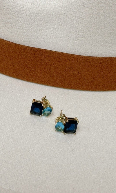 Double Gemstone Earrings - Jewelry