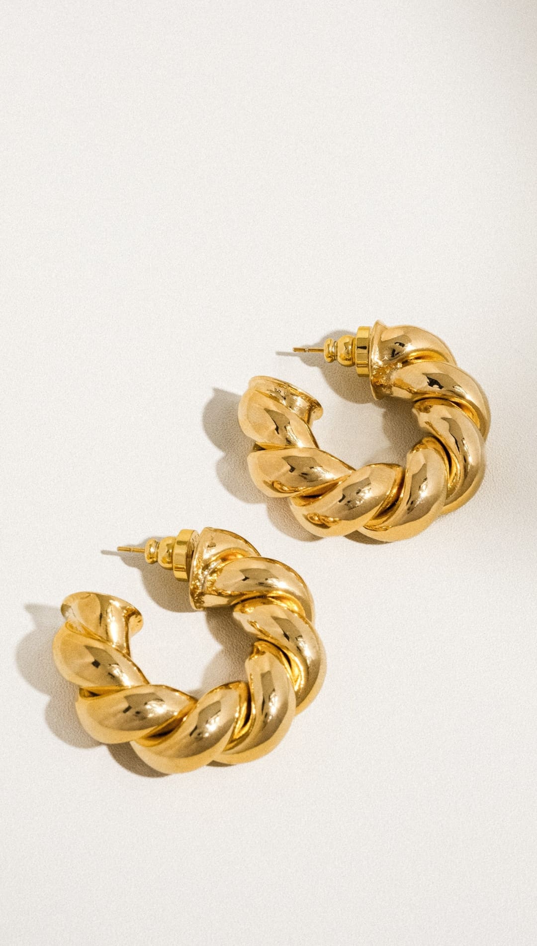 Eloise Braided Hoop Earrings 18K GP/SS - 260 Jewelry