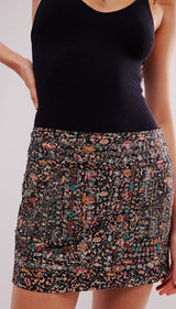 Embellished Mini Skirt