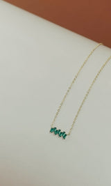 Emerald Baguette Necklace