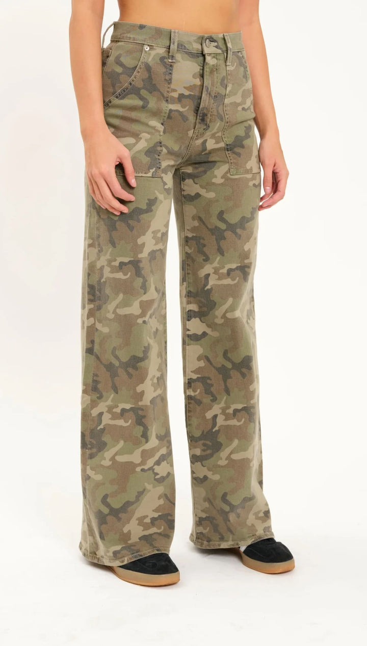 Far Out Camo High Rise Wide Leg Jeans - 200 Jeans