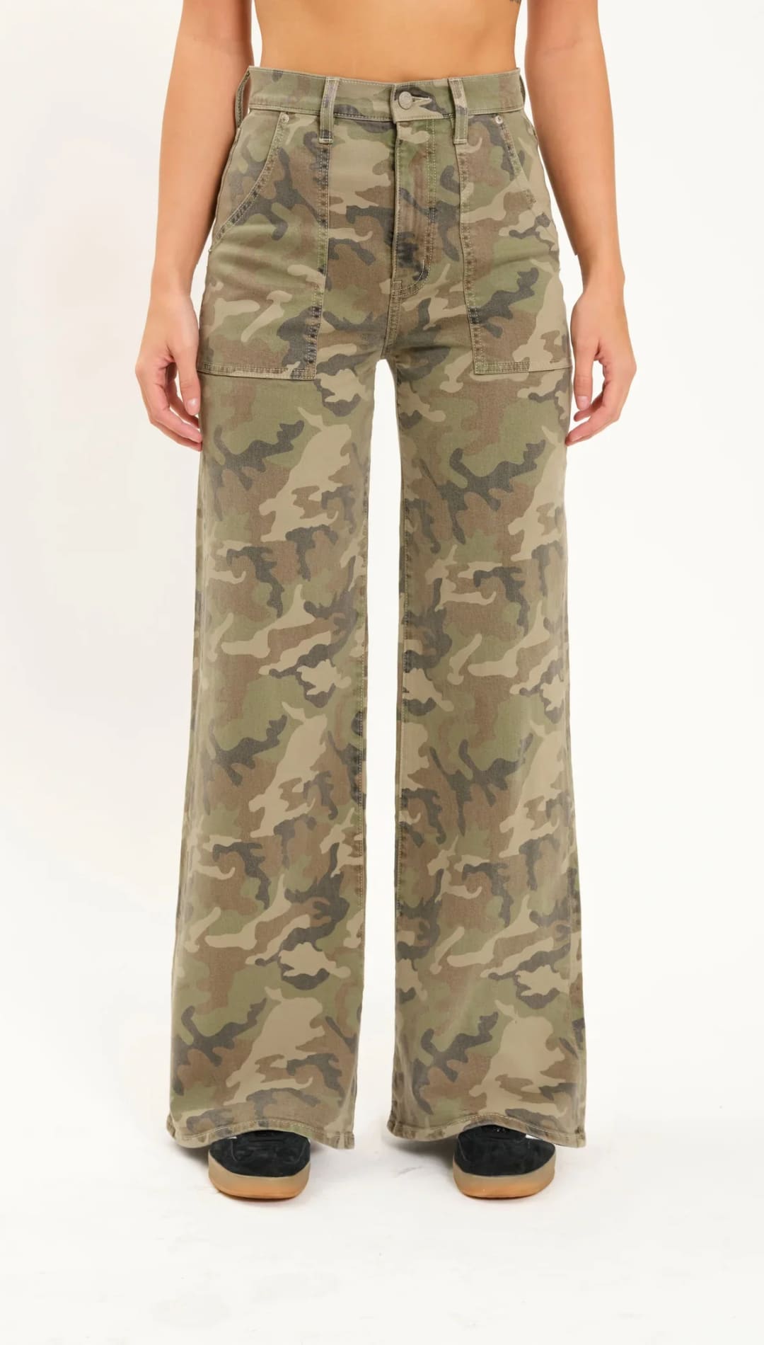 Far Out Camo High Rise Wide Leg Jeans - 200 Jeans