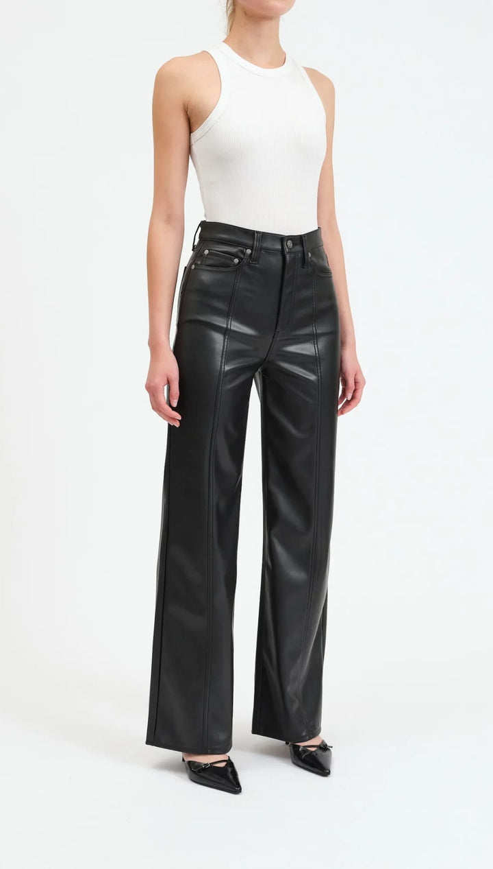 Far Out Wide Leg Faux Leather Pants - 220 Other Bottoms