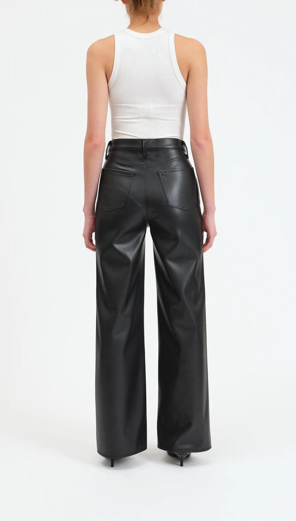 Far Out Wide Leg Faux Leather Pants - 220 Other Bottoms