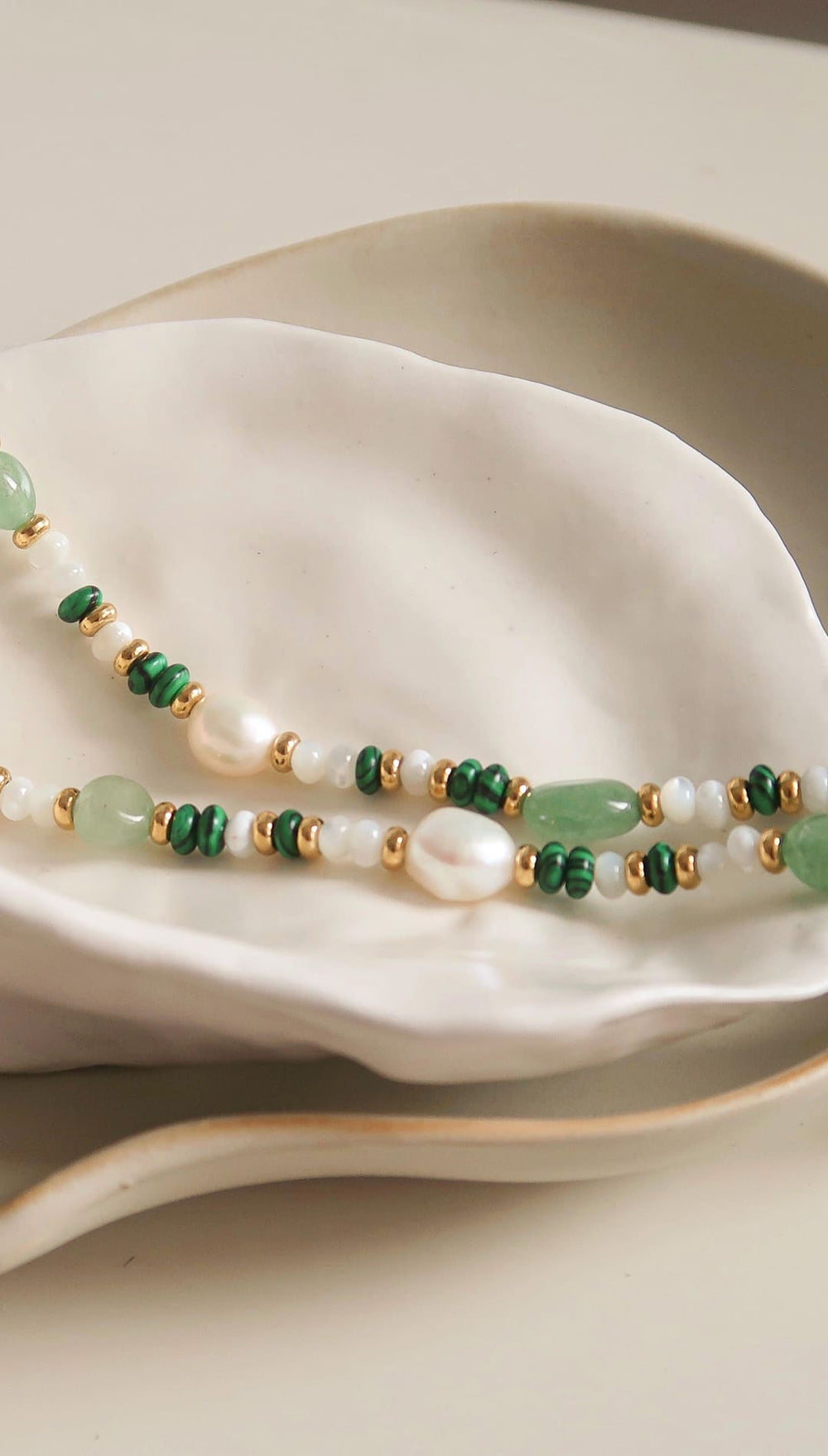 Fern Beaded Necklace 18K GP - 260 Jewelry