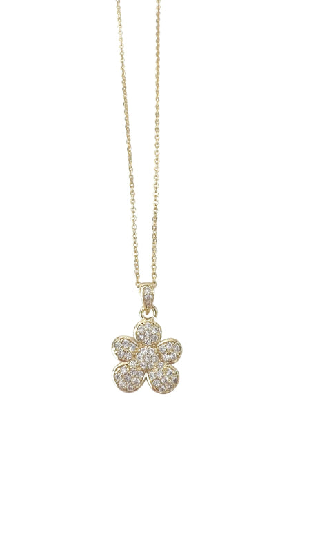 Flower Necklace - Gold - 260 Jewelry