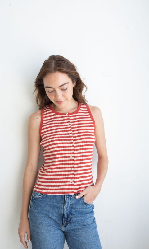 Francine Stripe Tank - Shirts & Tops