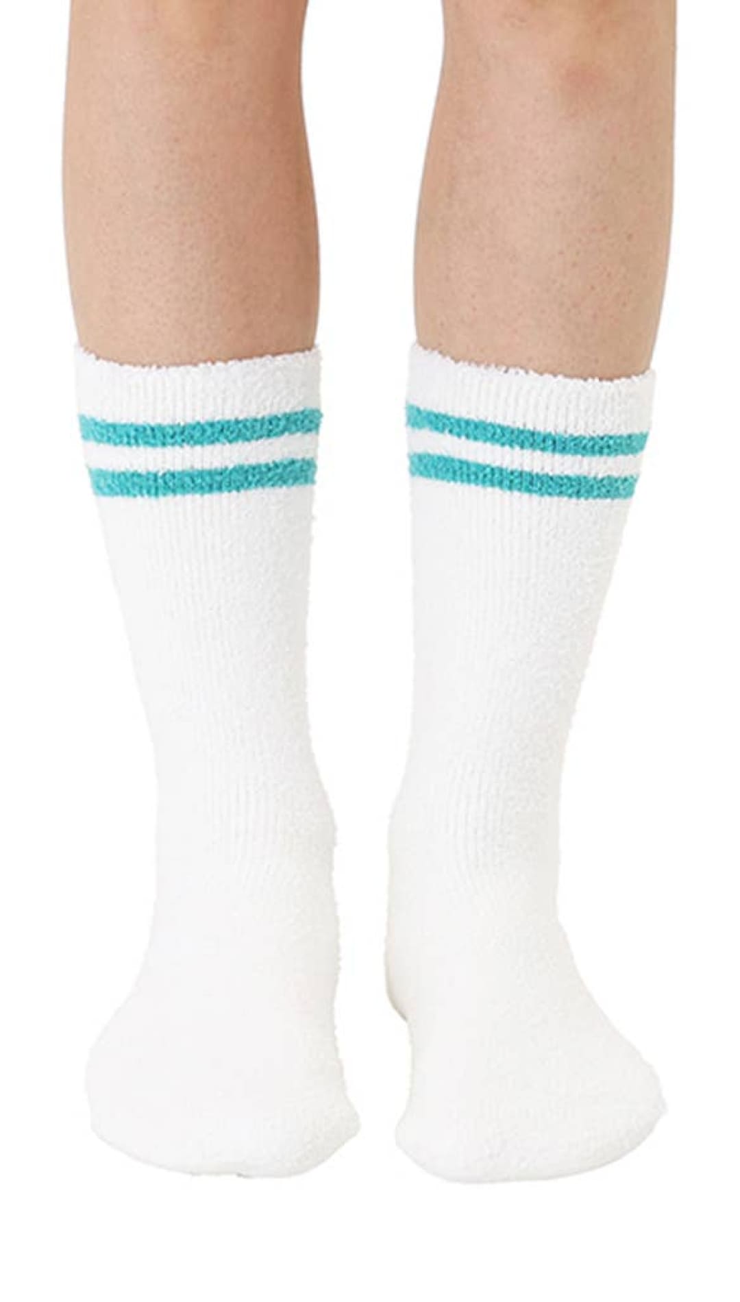 Fuzzy Crew Socks w/ Bottom Grip Phrase - ’Tini Time’ - White - 240 Intimates/Lounge