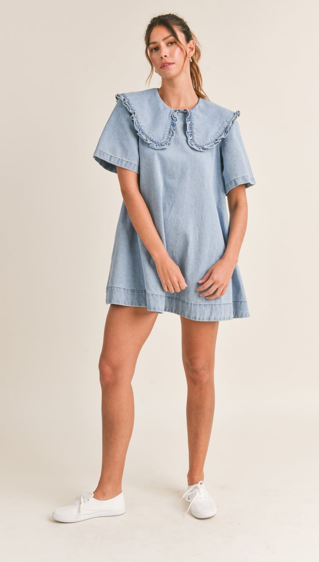 Gabi Collared Denim Dress - 180 Dresses