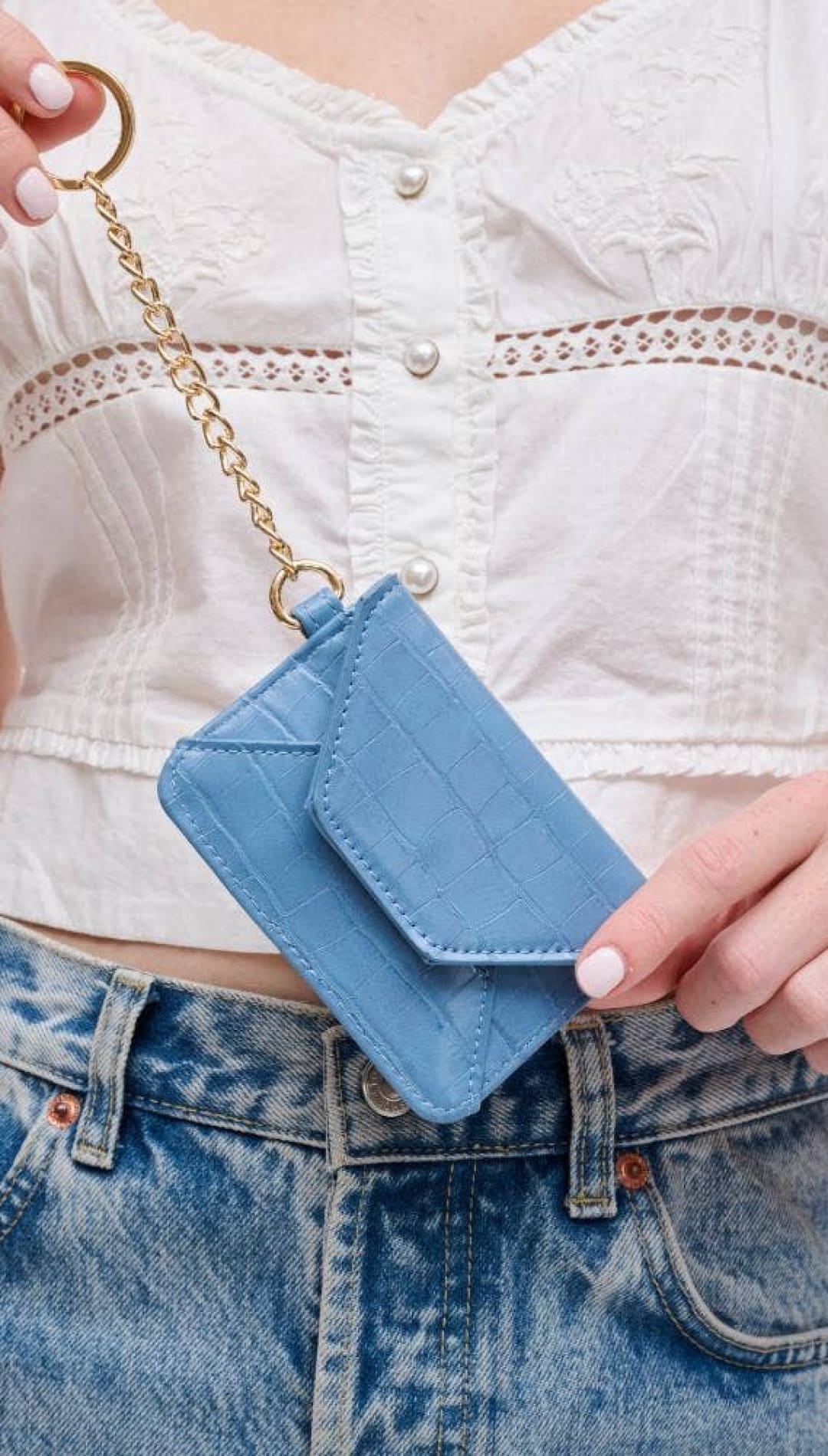Gia Card Holder Wallet - Denim - 270 Handbags