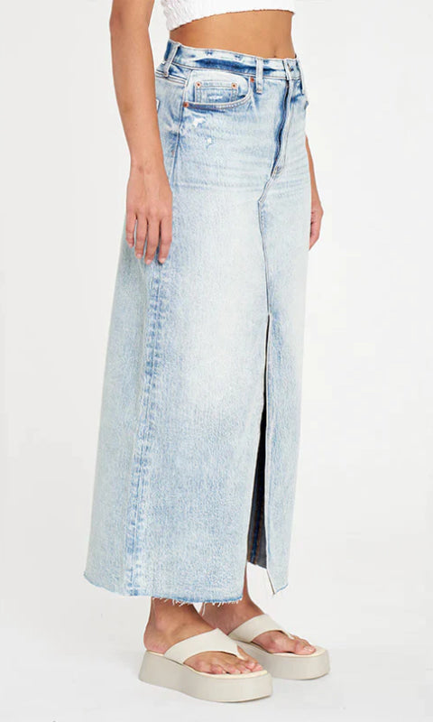 Girl Next Door Denim Maxi Skirt - 200 Jeans
