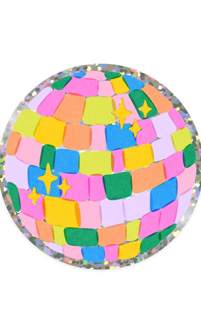 Glitter Disco Ball Sticker - 310 Home/Gift