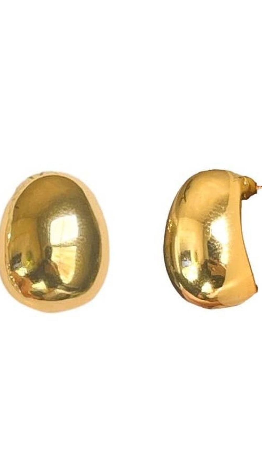 Gold Gumdrop Minimalist Earrings - 260 Jewelry