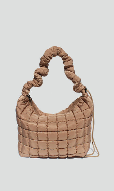 Grace Slouchy Quilted Crossbody - Sand 270 Handbags