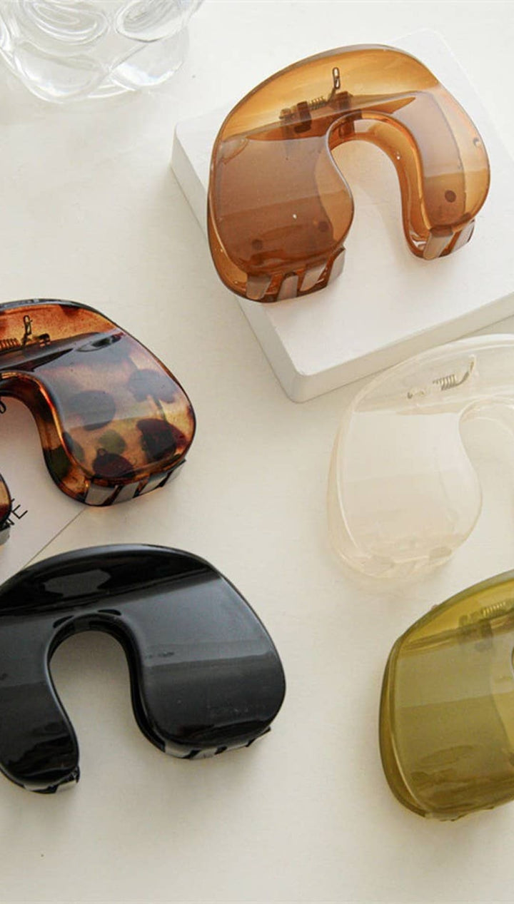 Tortoiseshell acrylic clip-on earrings