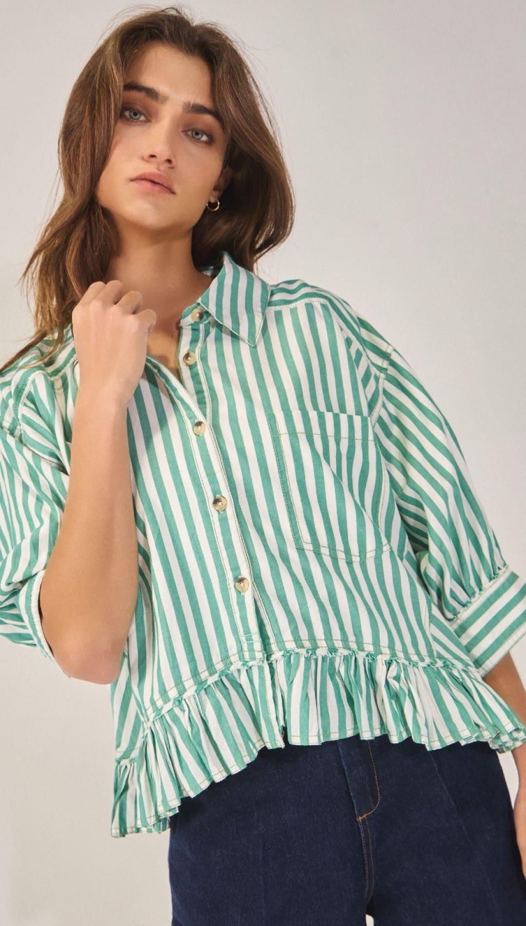 Hamptons Striped Top - 100 Short Sleeve