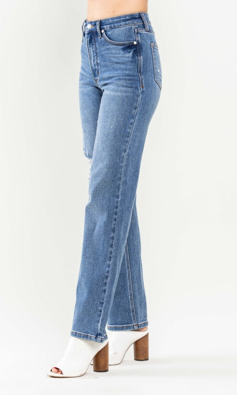 High Waist Tummy Control Straight Leg Jeans - 200 Jeans