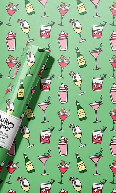 Holiday Cocktail Drinks Wrapping Paper - GIFT
