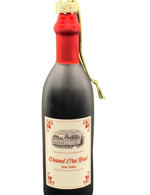 Holiday Ornament Red Wine Bottle - GIFT