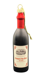 Holiday Ornament Red Wine Bottle