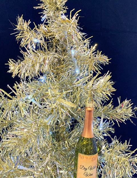 Holiday Ornament White Wine Bottle - GIFT