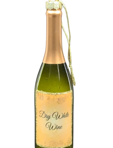 Holiday Ornament White Wine Bottle - GIFT