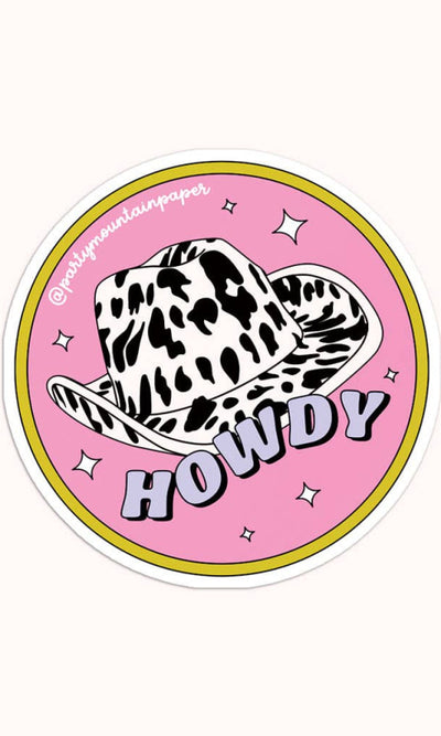 Howdy Hat Sticker - 310 Home/Gift