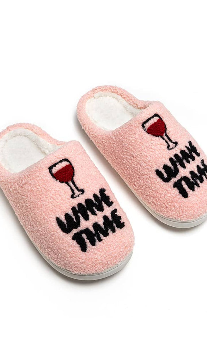 Indoor / Outdoor Slippers - ’Wine Time’ - Pink - 240 Intimates/Lounge