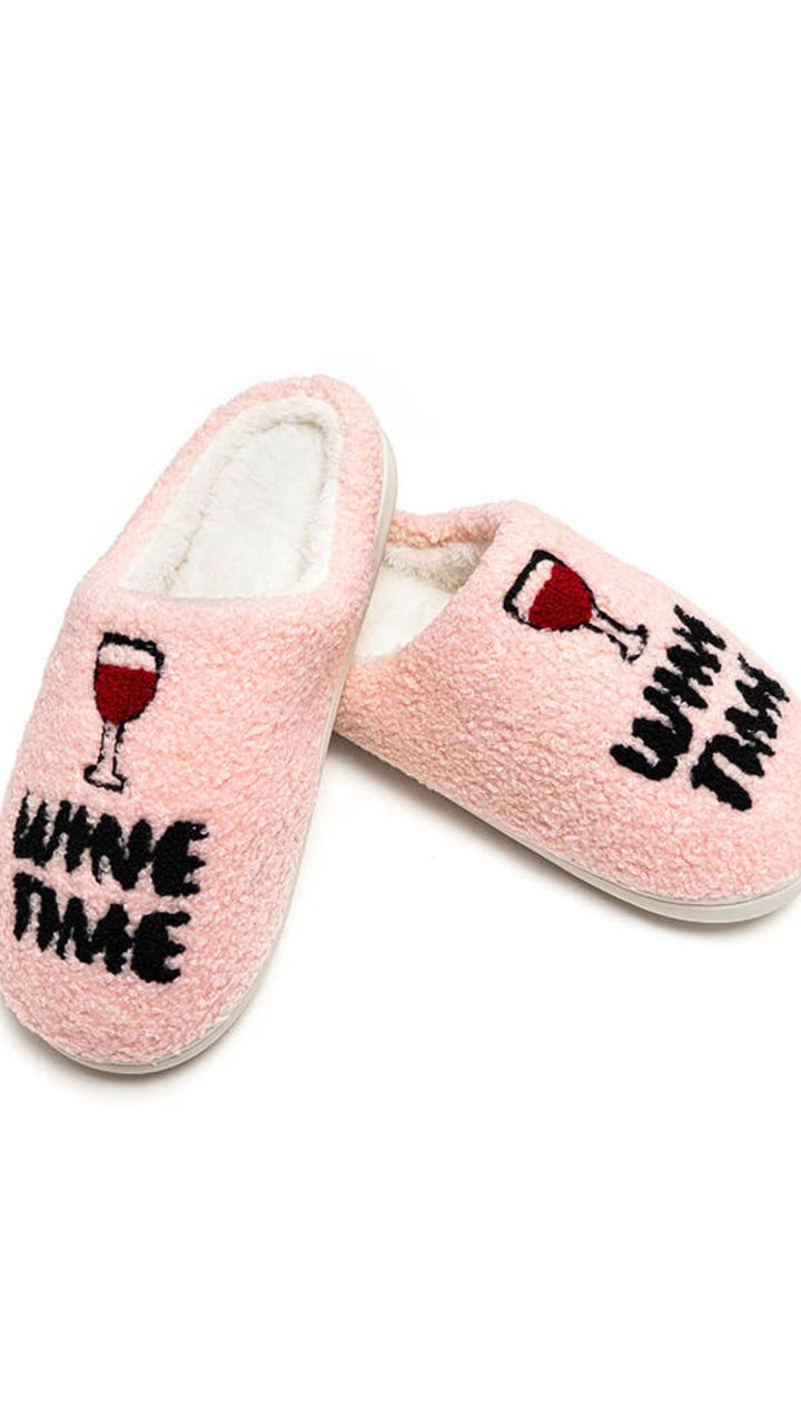 Indoor / Outdoor Slippers - ’Wine Time’ - Pink - 240 Intimates/Lounge