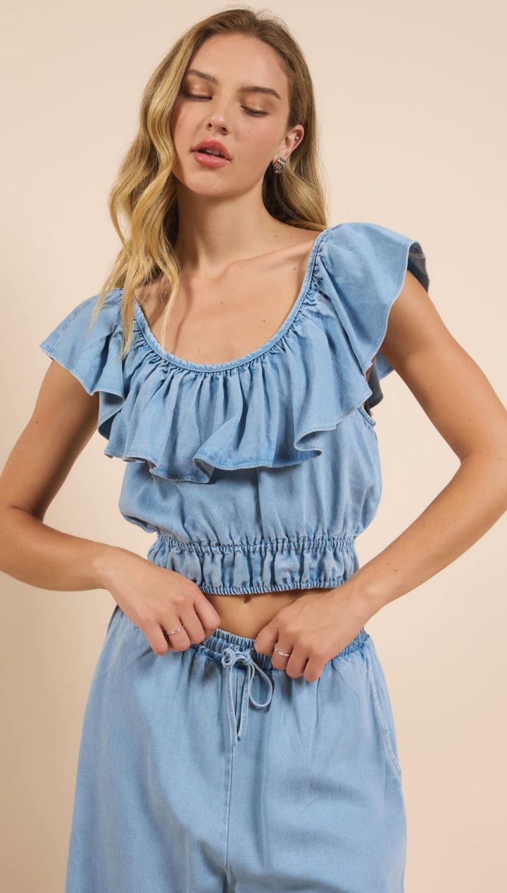 It’s Pouring Ruffle Top - 120 Sleeveless