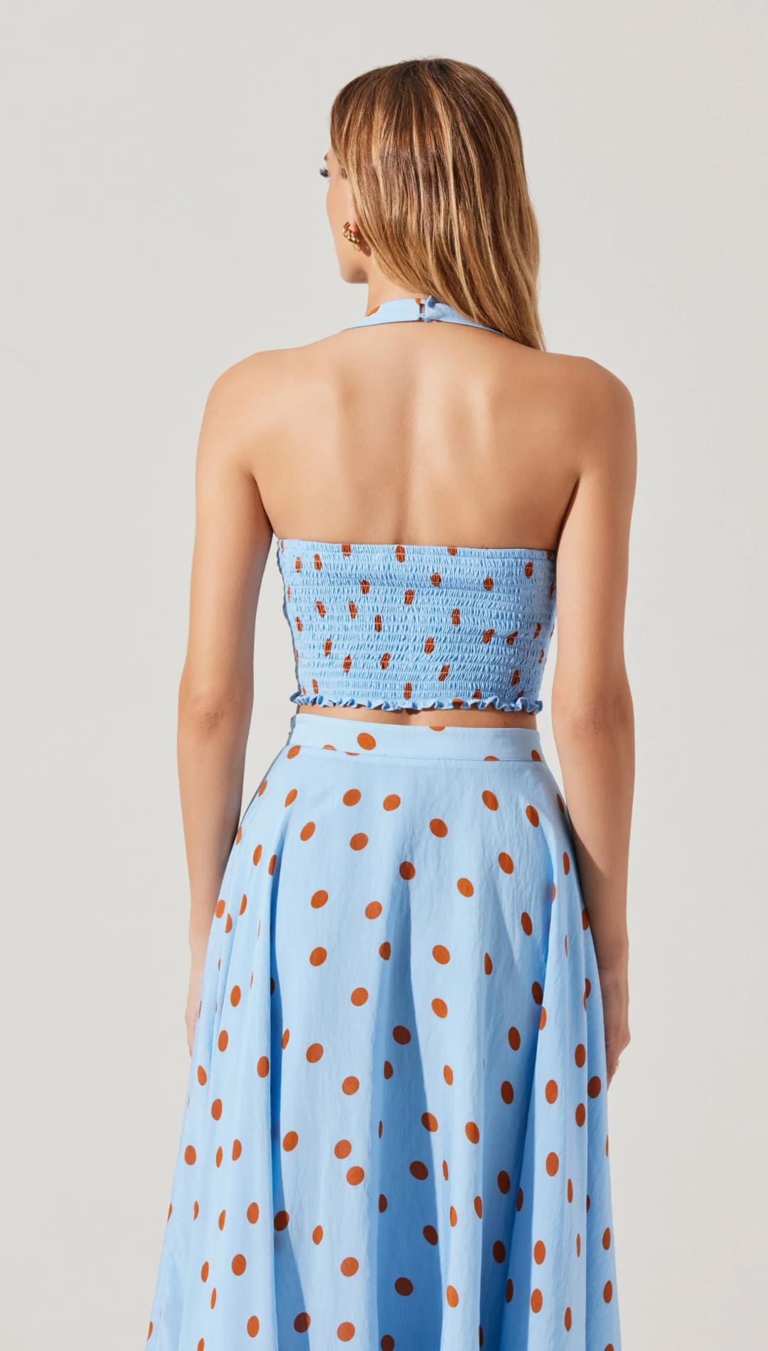 Janie Polka Dot Halter Top – Malibu Fox Boutique