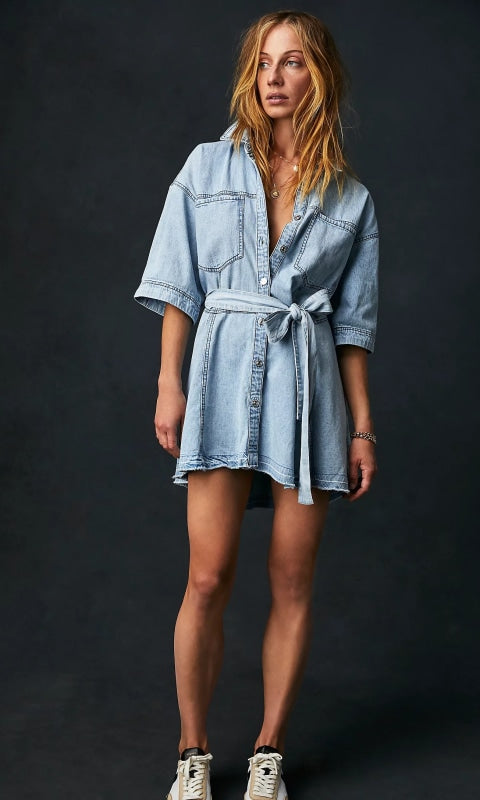 Jenny Denim Tunic - 100 Short Sleeve