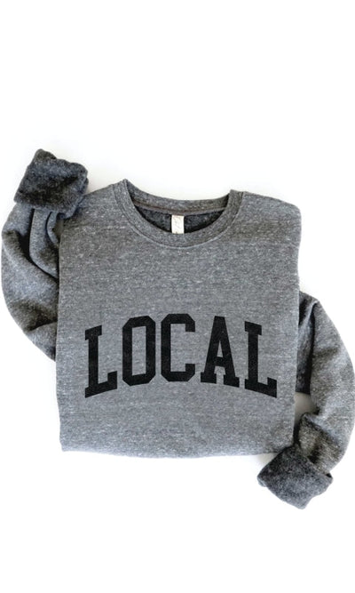 LOCAL graphic sweatshirt: S / DARK GREY - Shirts & Tops